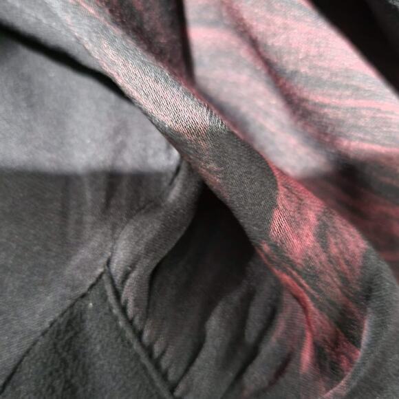 Gypsy 05 Silk Blouse Black Tunic Keyhole Ruffle Collar Top Tie Dye Boho Size XS - Picture 11 of 15